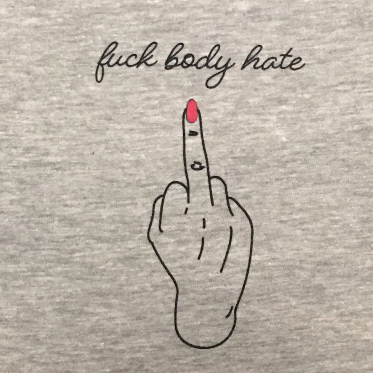 Graphic T-Shirt, V-neck, F Body Hate